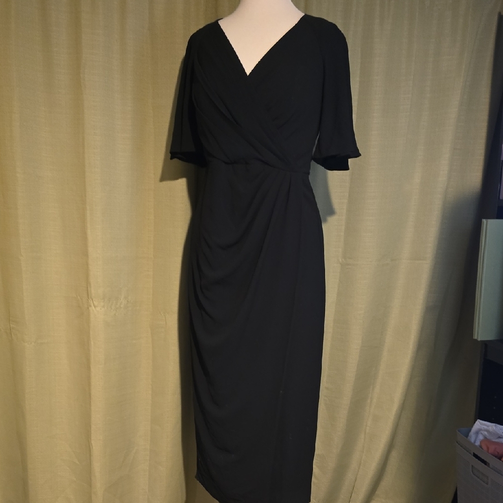 Maggy London Black Midi Dress